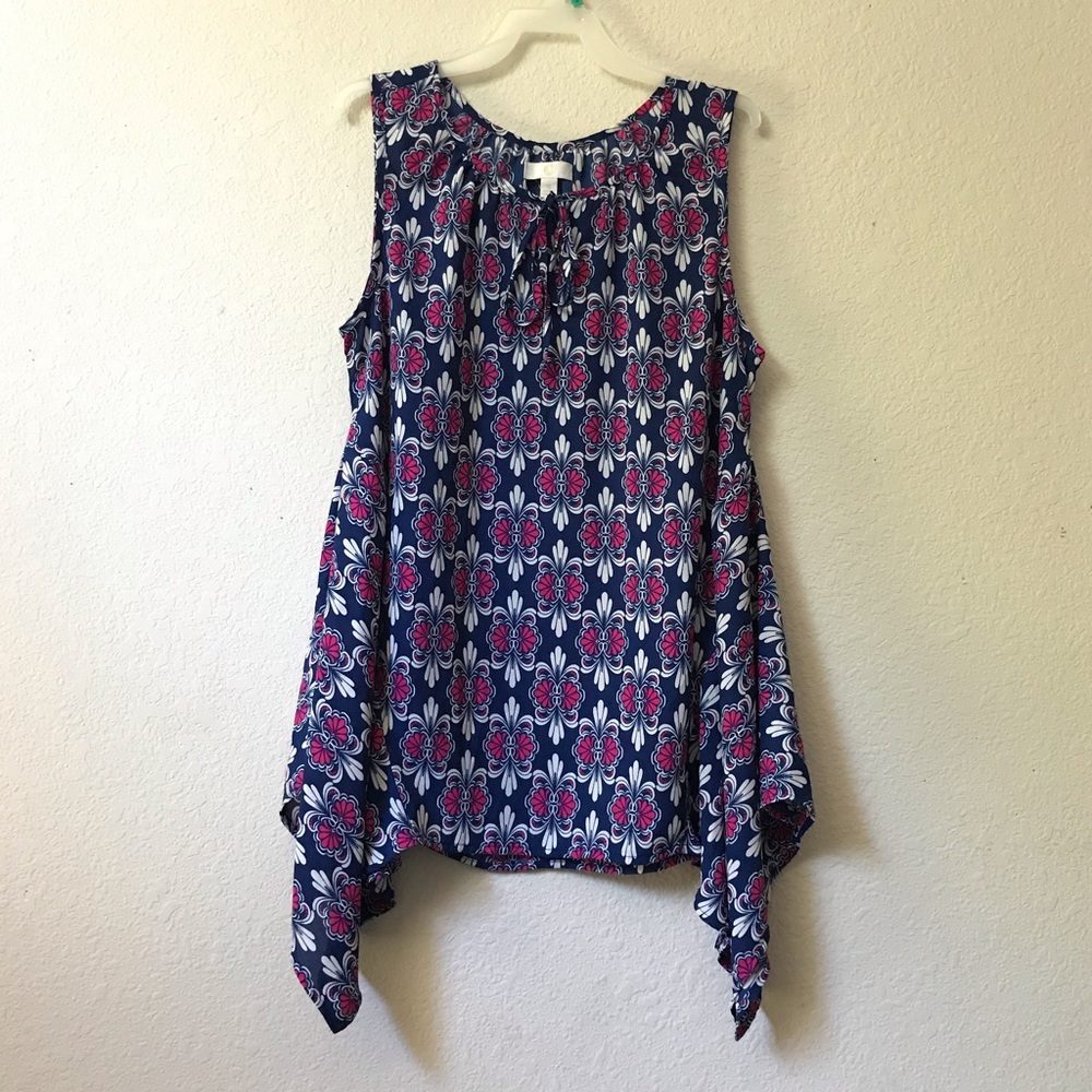 Charming Charlie Handkerchief Hem Sleeveless Top S